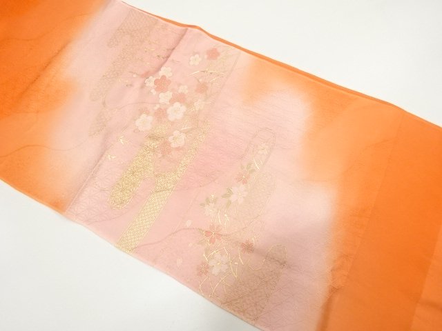 JAPANESE KIMONO / GOLD-LEAF OBIAGE